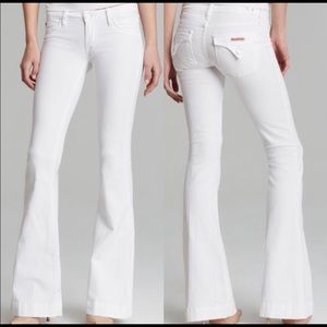 White flare Hudson jeans. Low rise size 26